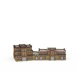藏族房屋建筑3d模型