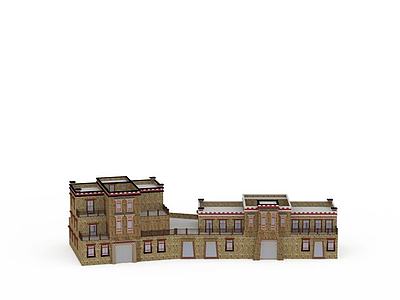 藏族房屋建筑3d模型3d模型