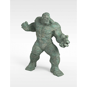 绿巨人雕塑3d模型
