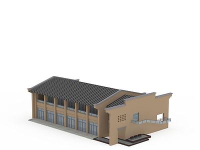 二层别墅建筑3d模型3d模型