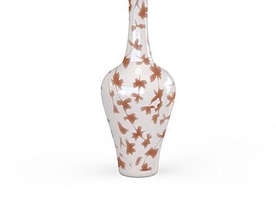 精美陶瓷印花花瓶3d模型