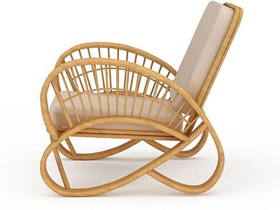 现代休闲藤椅3d模型3d模型