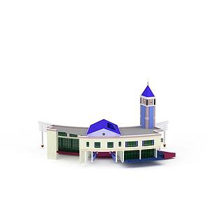 行政大厅建筑3d模型