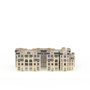 现代居民楼3d模型