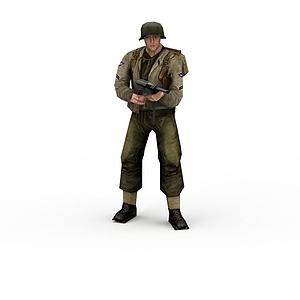 军人士兵战士男人3d模型