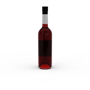红酒3d模型