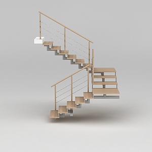 简约旋转楼梯3d模型