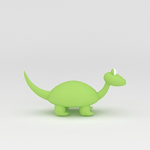 玩偶儿童玩具绿色小恐龙3d模型