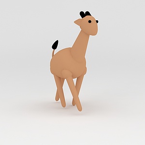 玩偶儿童玩具长颈鹿3d模型