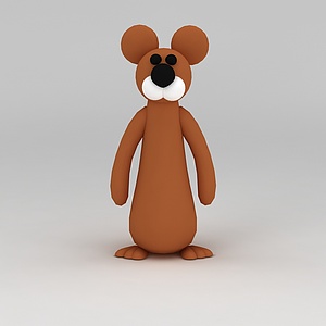 儿童玩具玩偶熊3d模型