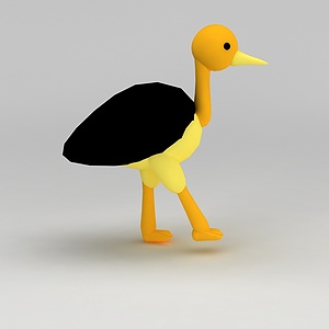 儿童玩具玩偶小鸟3d模型