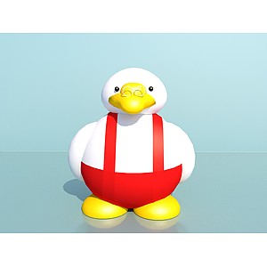 儿童玩具小鸭子玩偶3d模型
