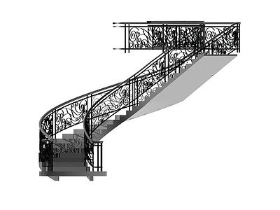 旋转豪华楼梯3d模型3d模型