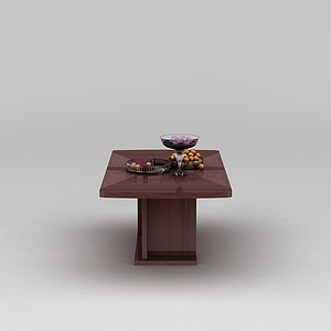 高档实木餐厅桌子3d模型