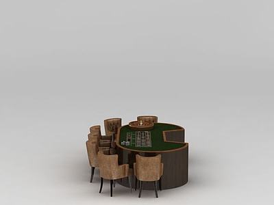 扑克牌桌3d模型3d模型