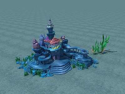 海底城堡3d模型3d模型