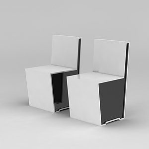 实木椅子餐椅3d模型