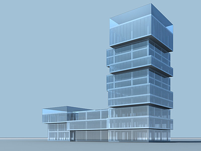 玻璃办公楼3d模型3d模型