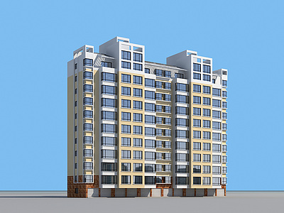 小高层住宅楼3d模型3d模型