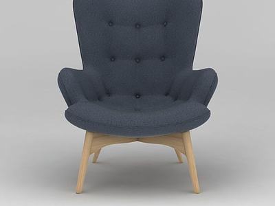 北欧高背休闲椅3d模型3d模型