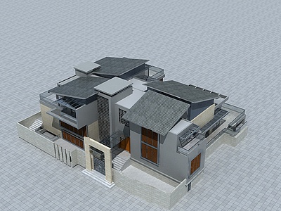 现代别墅3d模型