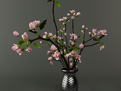 海棠花盆景3d模型3d模型