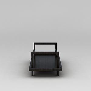 中式实木茶盘3d模型
