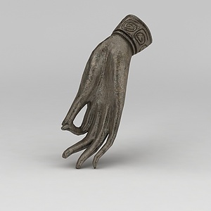 金属手雕塑3d模型