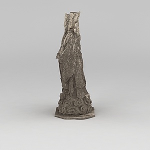 人物石雕塑3d模型