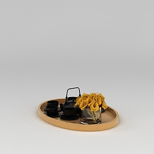 茶具托盘3d模型