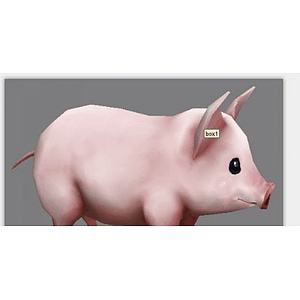 小粉猪3d模型