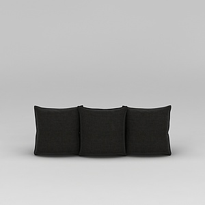深色沙发靠枕3d模型