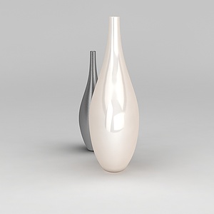 现代细口花瓶3d模型