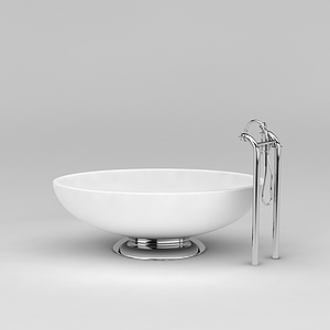 圆形洗手台盆3d模型