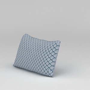 蓝色枕头3d模型