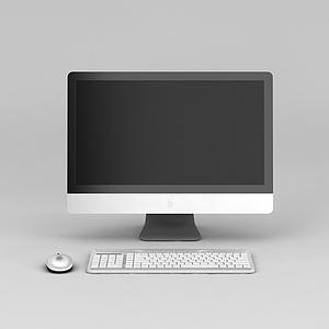 苹果办公电脑3d模型