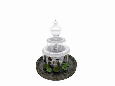 广场喷泉3d模型3d模型