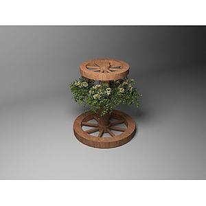 木质花架3d模型