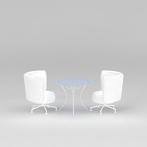 时尚休闲桌椅3d模型