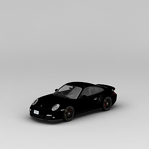 黑色跑车3d模型