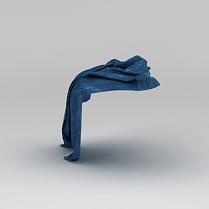蓝色毯子3d模型