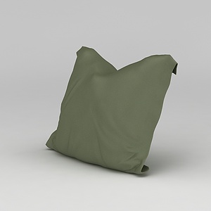绿色沙发抱枕3d模型