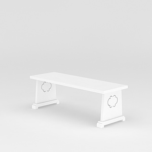 白色桌子3d模型