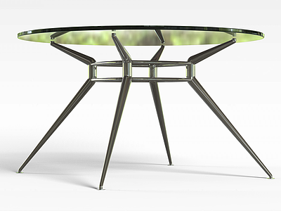 时尚玻璃圆桌3d模型3d模型