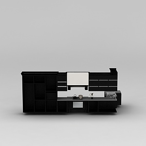 黑色橱柜3d模型
