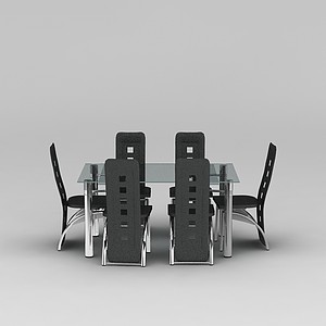 家用餐桌椅3d模型