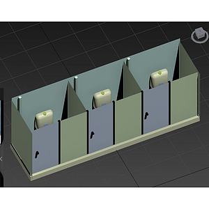 室内公共厕所3d模型