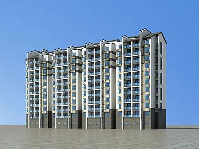 新中式住宅楼3d模型3d模型