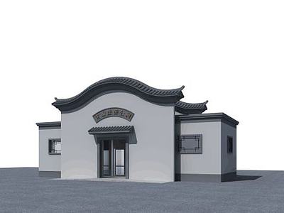 中式公厕3d模型3d模型