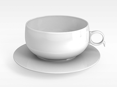 白色咖啡杯3d模型3d模型